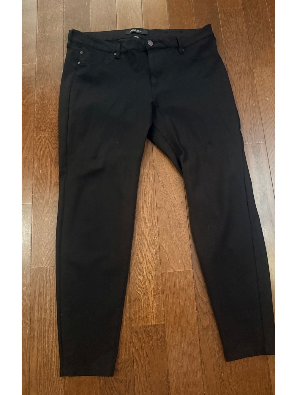 Womens Liverpool Jeans Stretch Skinny Black Stretch Pants Slacks 16 33 Long Tall